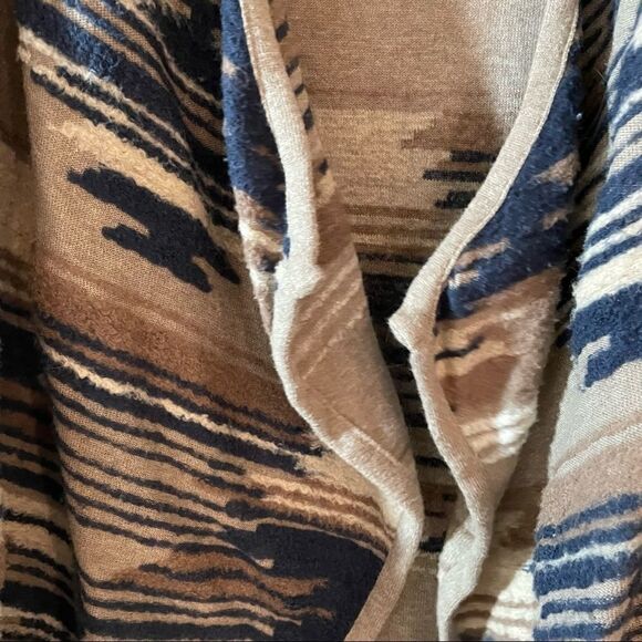 Lucky brand Aztec Open Cardigan, beige navy cream SMALL - Picture 5 of 7